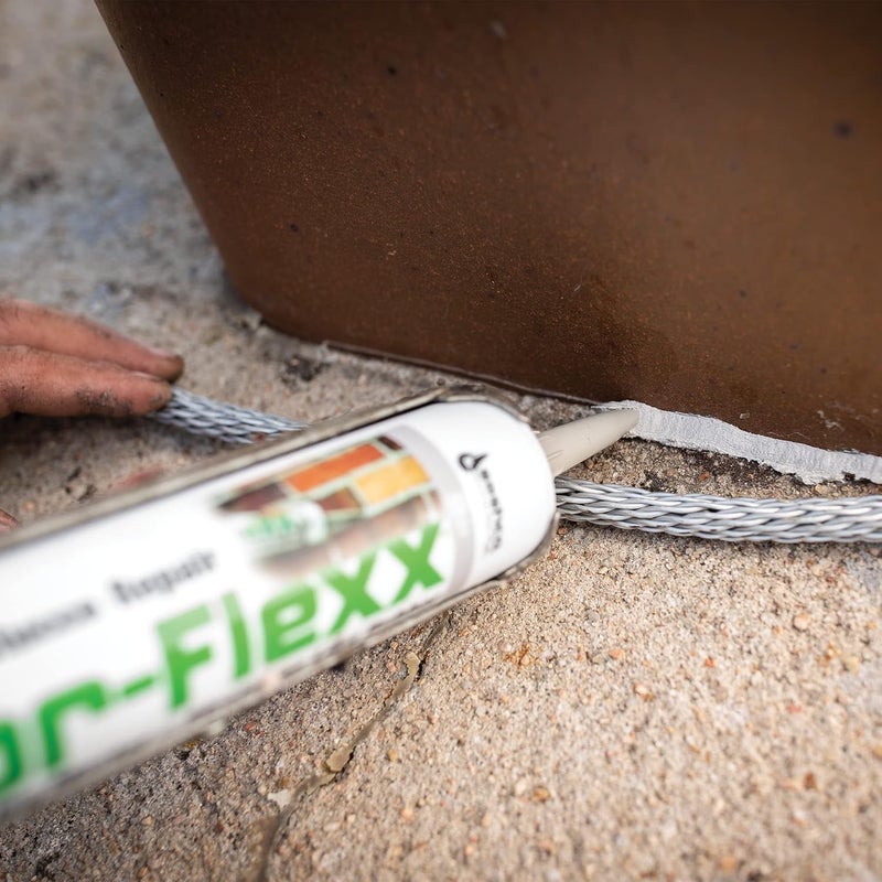 sashco Mor-Flexx Textured Caulk, White,10.5 oz (Pack of 1) - Image 2